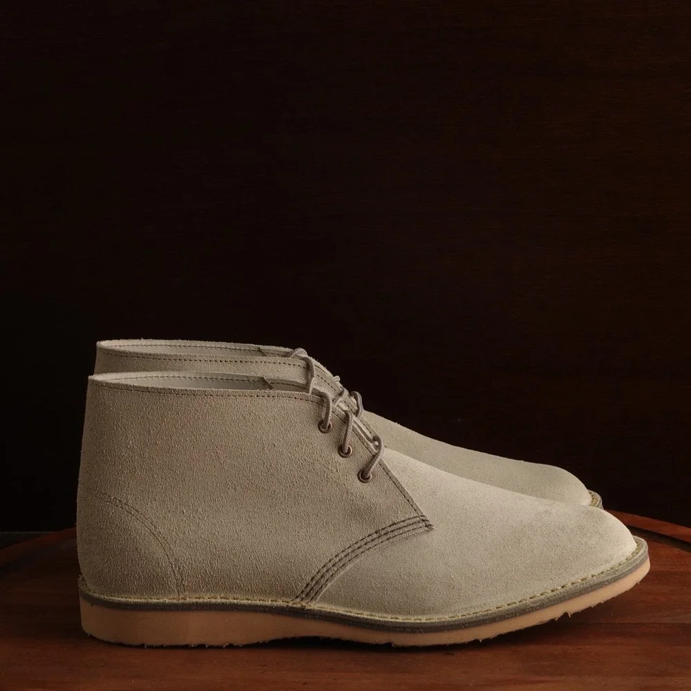 Red Wing Chukka Boots Mens SZ 10.5D Beige Weekender Mohave Suede Ankle 2nds NWOB